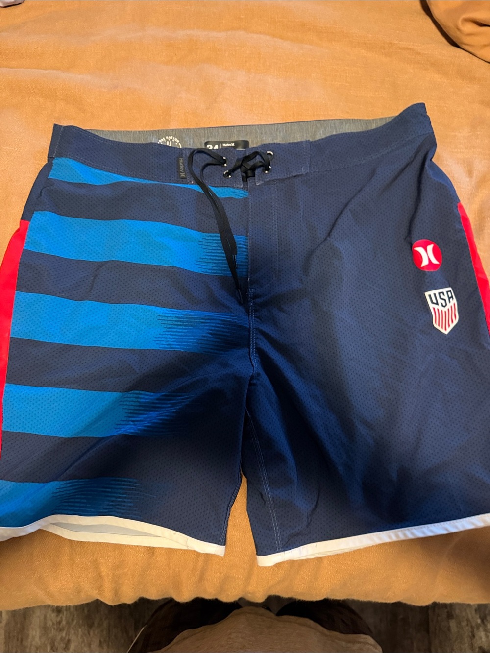 Team USA Soccer  Navy Blue Swim Board Shorts
